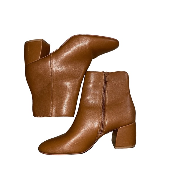 Chinese Laundry Women's Davinna Tan Leather Softy Kid Ankle Boots Size 9 - Picture 4 of 16